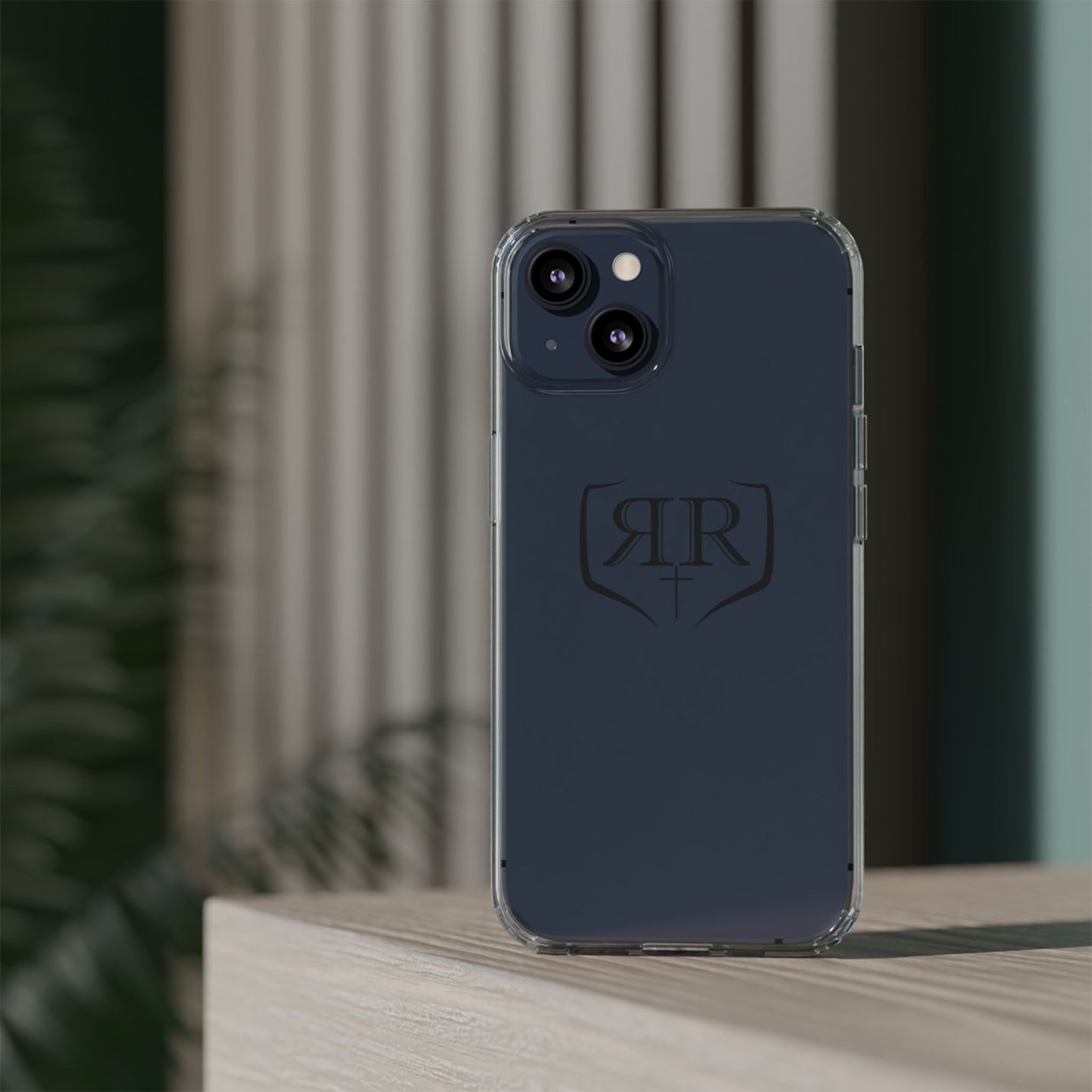 Transparent Double R Phone Case Black