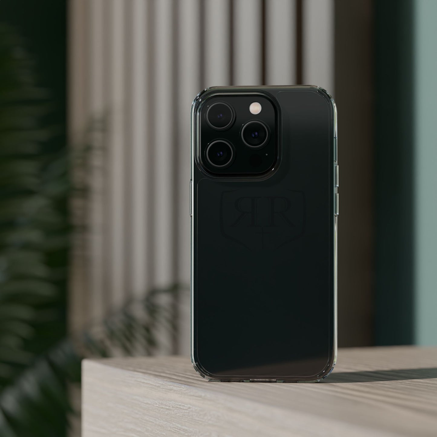 Transparent Double R Phone Case Black