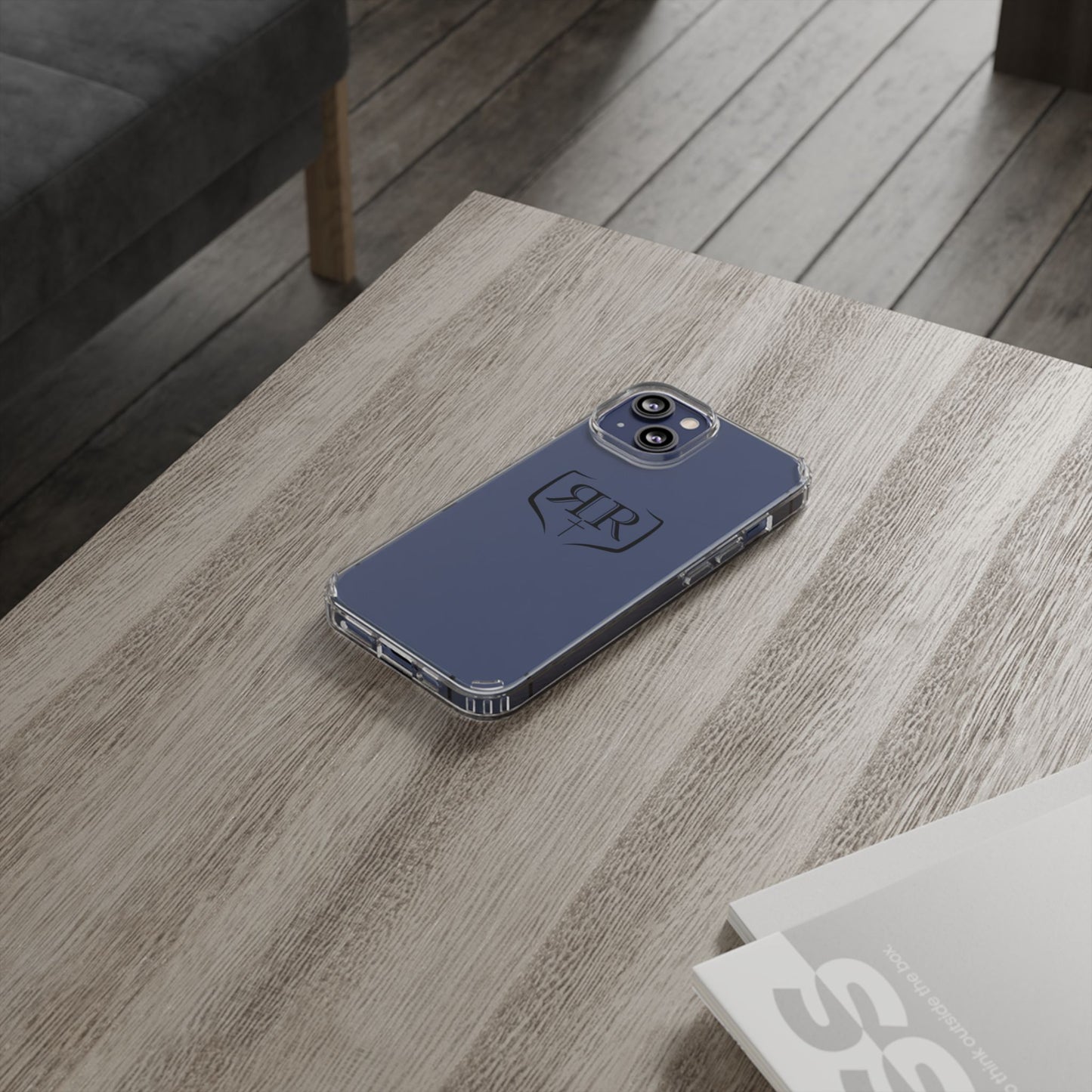 Transparent Double R Phone Case Black
