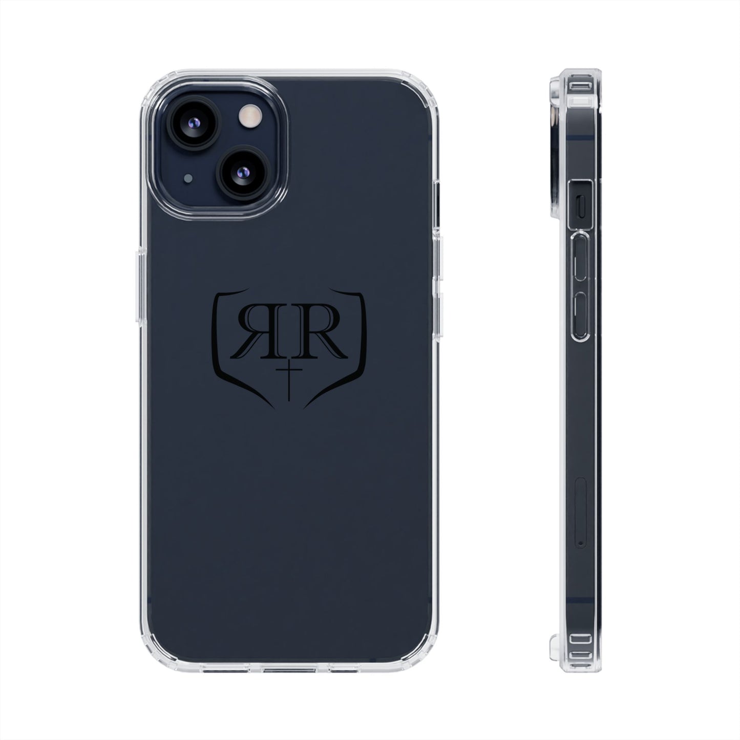 Transparent Double R Phone Case Black