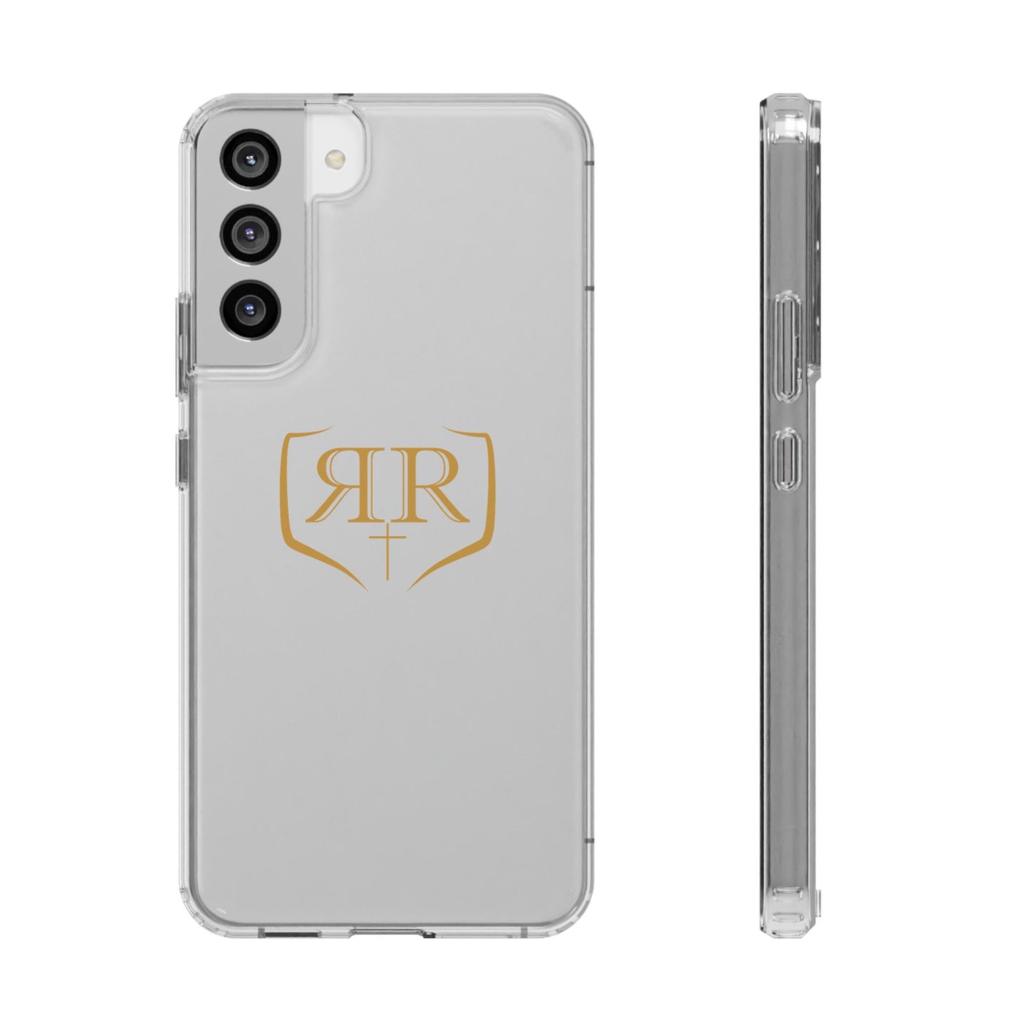 Transparent Double R Phone Case Gold