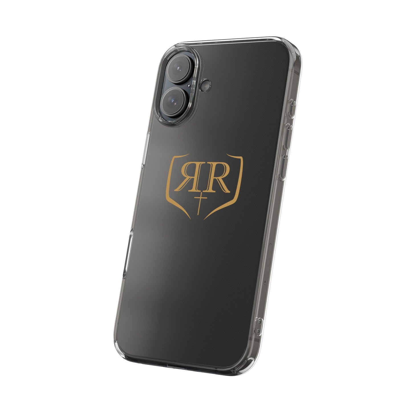 Transparent Double R Phone Case Gold