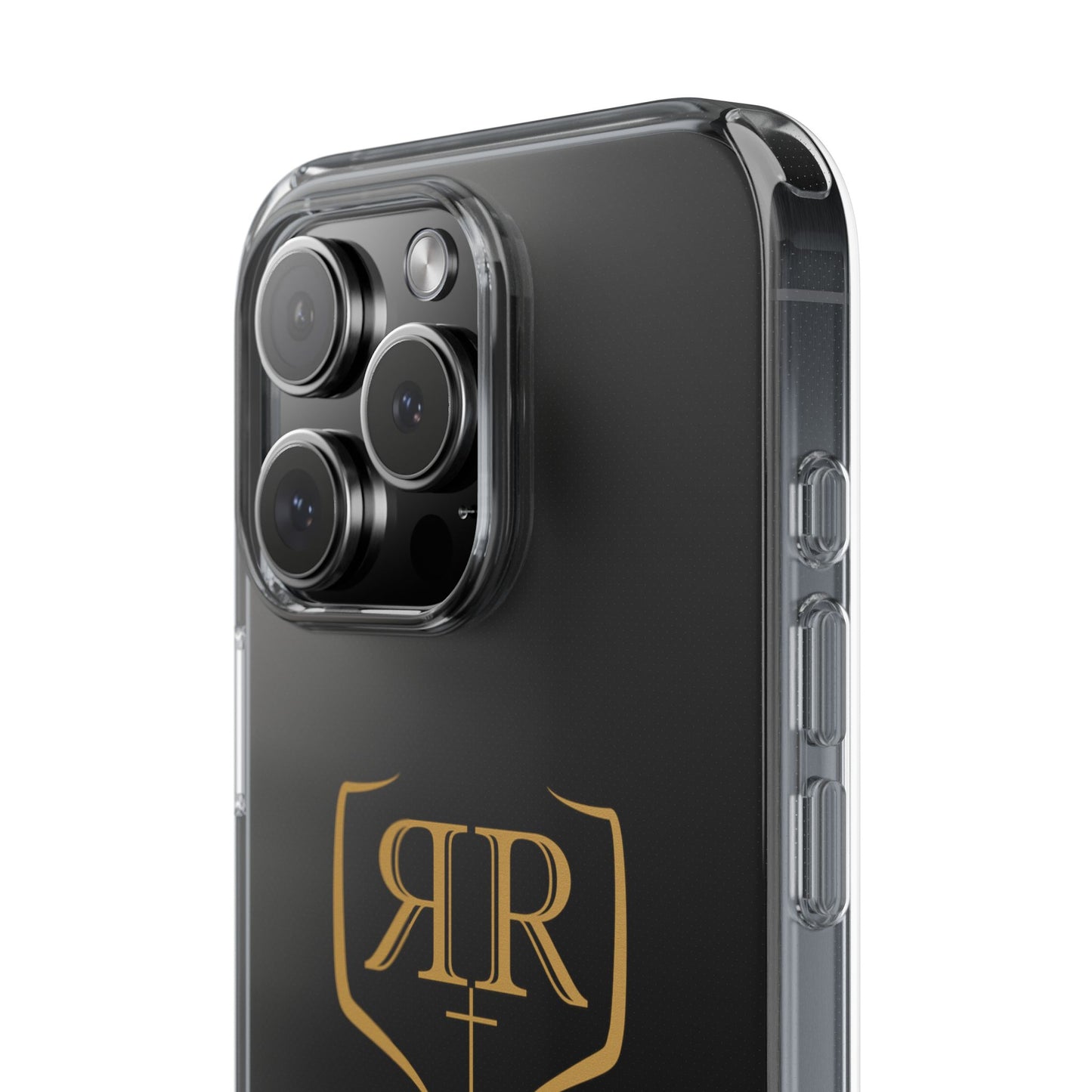 Transparent Double R Phone Case Gold