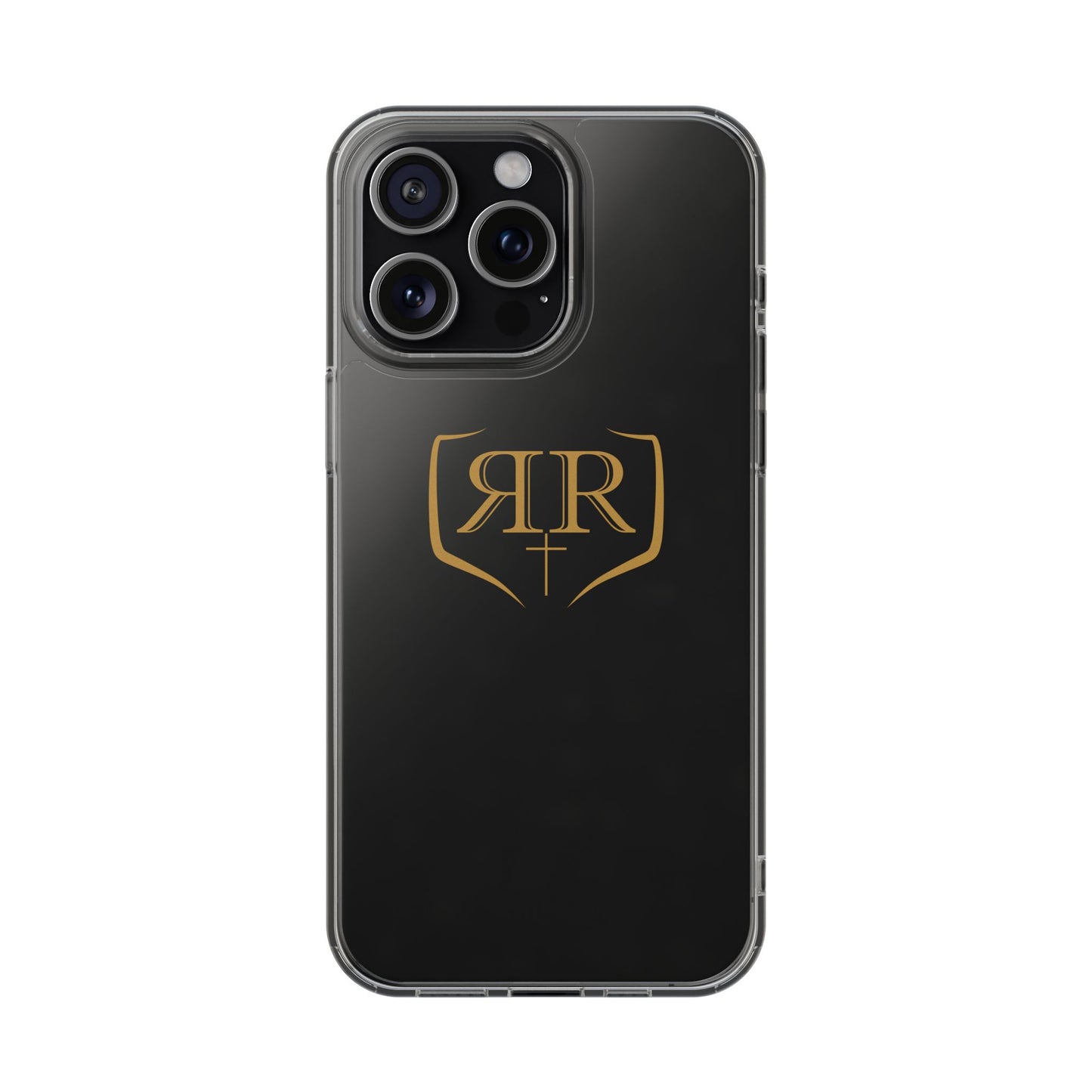 Transparent Double R Phone Case Gold