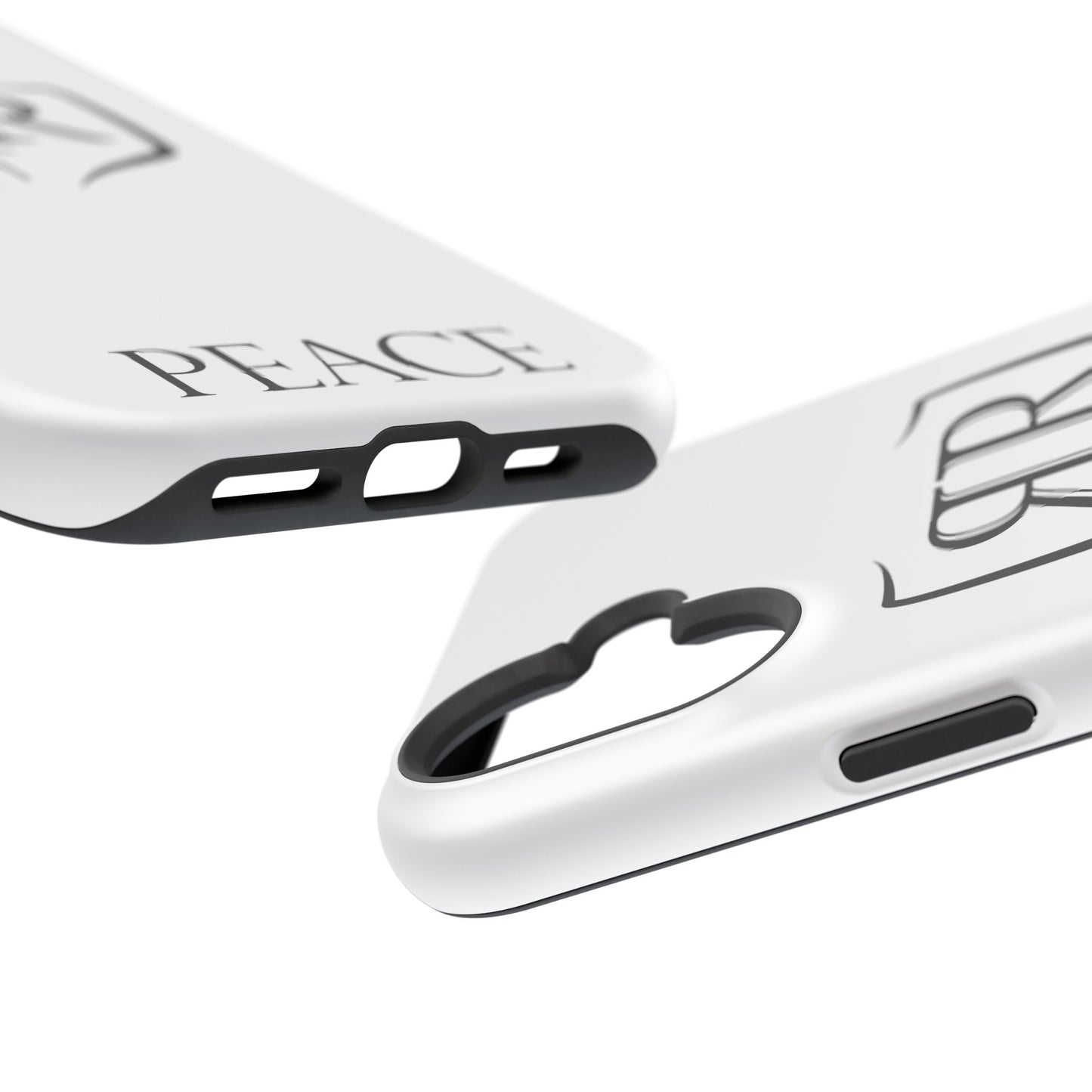 "PEACE" Black Magnetic Phone Case