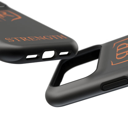 "STRENGTH" Orange Tough Phone Case