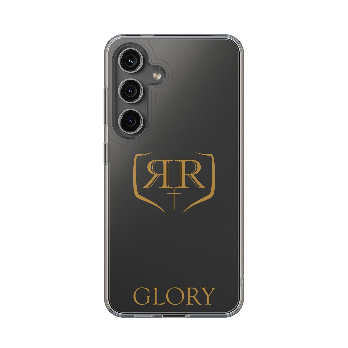 Transparent "GLORY" Gold Phone Case