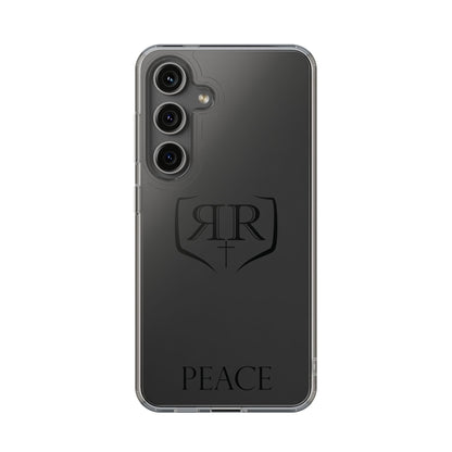 Transparent "PEACE" Black Phone Case