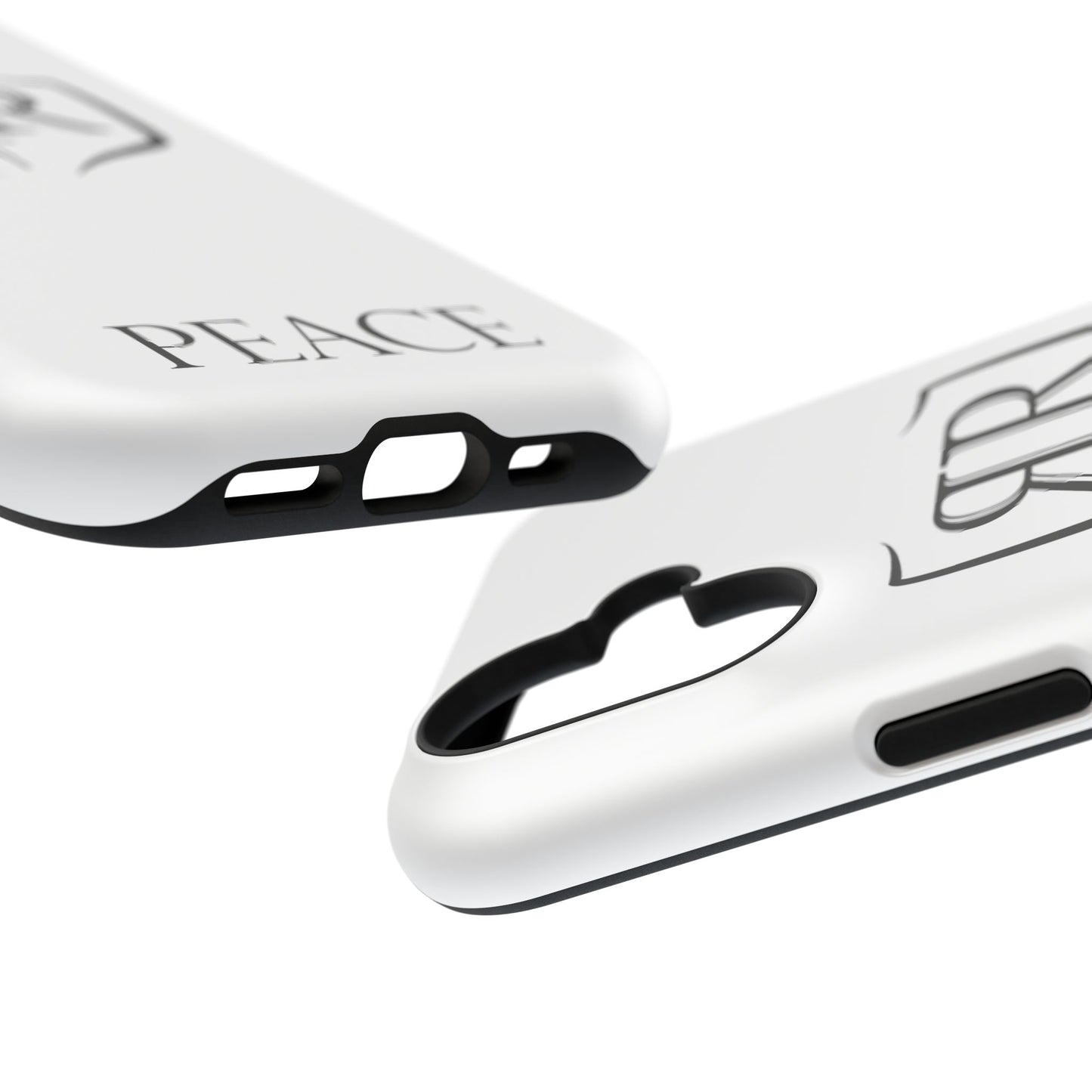 "PEACE" Black Tough Phone Case