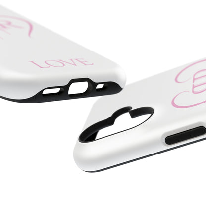 "LOVE" Pink Tough Phone Case