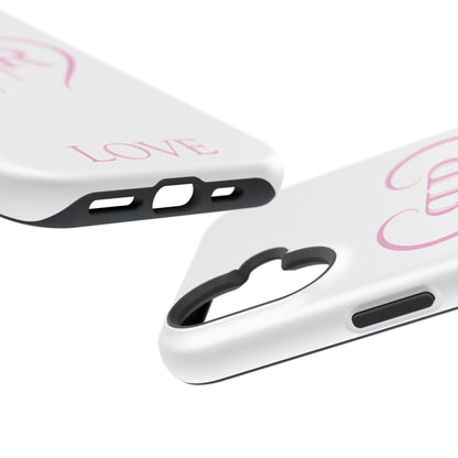 "LOVE" Pink Tough Phone Case