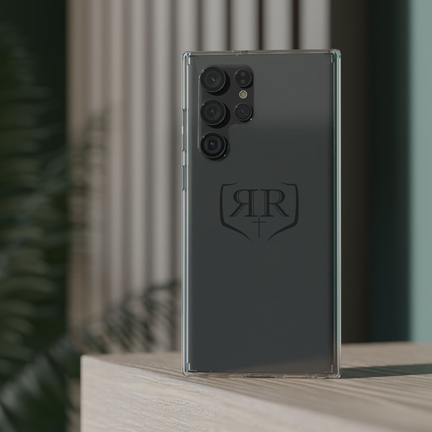Transparent Double R Phone Case Black