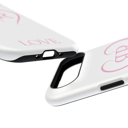"LOVE" Pink Tough Phone Case