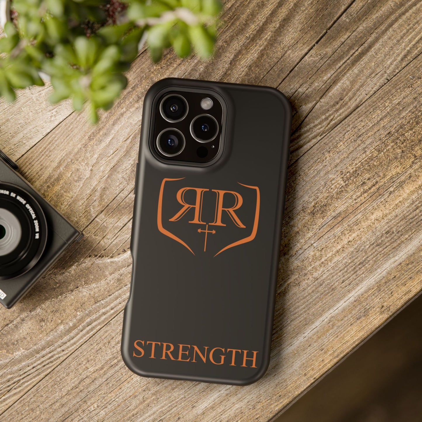 "STRENGTH" Orange Magnetic Phone Case