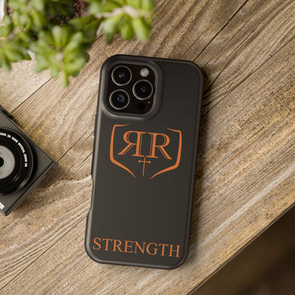"STRENGTH" Orange Magnetic Phone Case