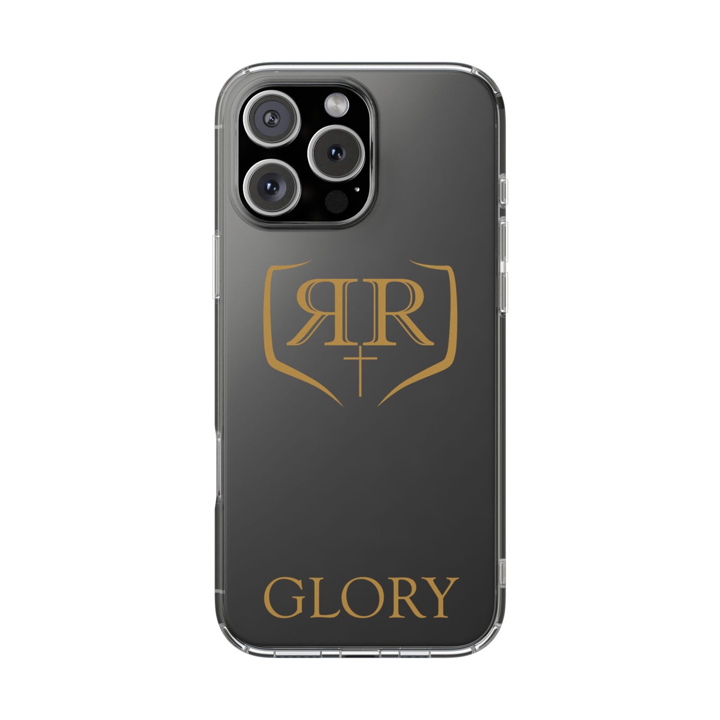 Transparent "GLORY" Gold Phone Case
