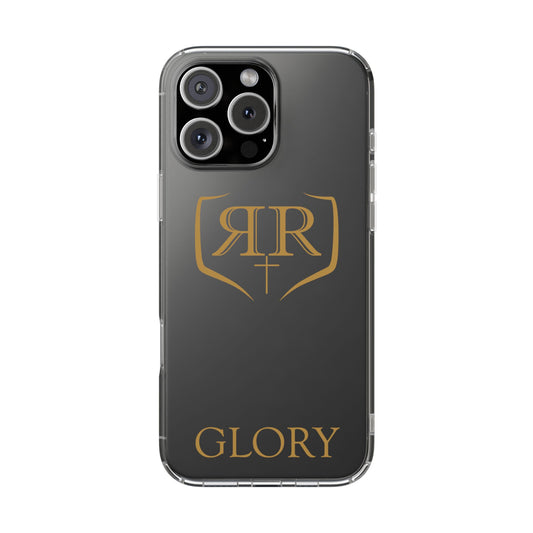 Transparent "GLORY" Gold Phone Case